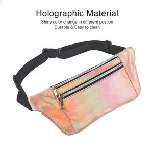 Holographic gold fanny pack